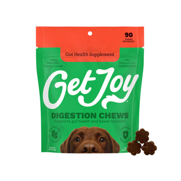 Get Joy Digestion Chews, Gut Health Supplement for Dogs, Vet Recommended Soft Daily Digestive Health & Immune Support with Prebiotics, Probiotics & Postbiotics, Made in USA, 90 Count Get Joy uk supplements