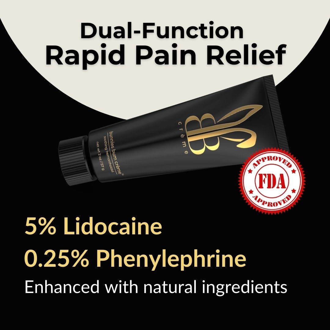 BUNNIES BUM CRÈME 5% Lidocaine Rapid Hemorrhoid Soothing Cream, 2 oz, Maximum Strength for Fast Acting for Pain, Burning, Itching, Swelling & Discomfort. BUNNIES BUM CRÈME uk supplements