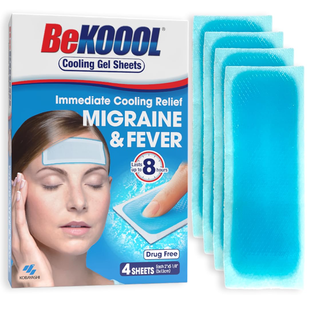 BeKOOOL Migraine Gel Sheets - 4 Count BeKoool uk supplements