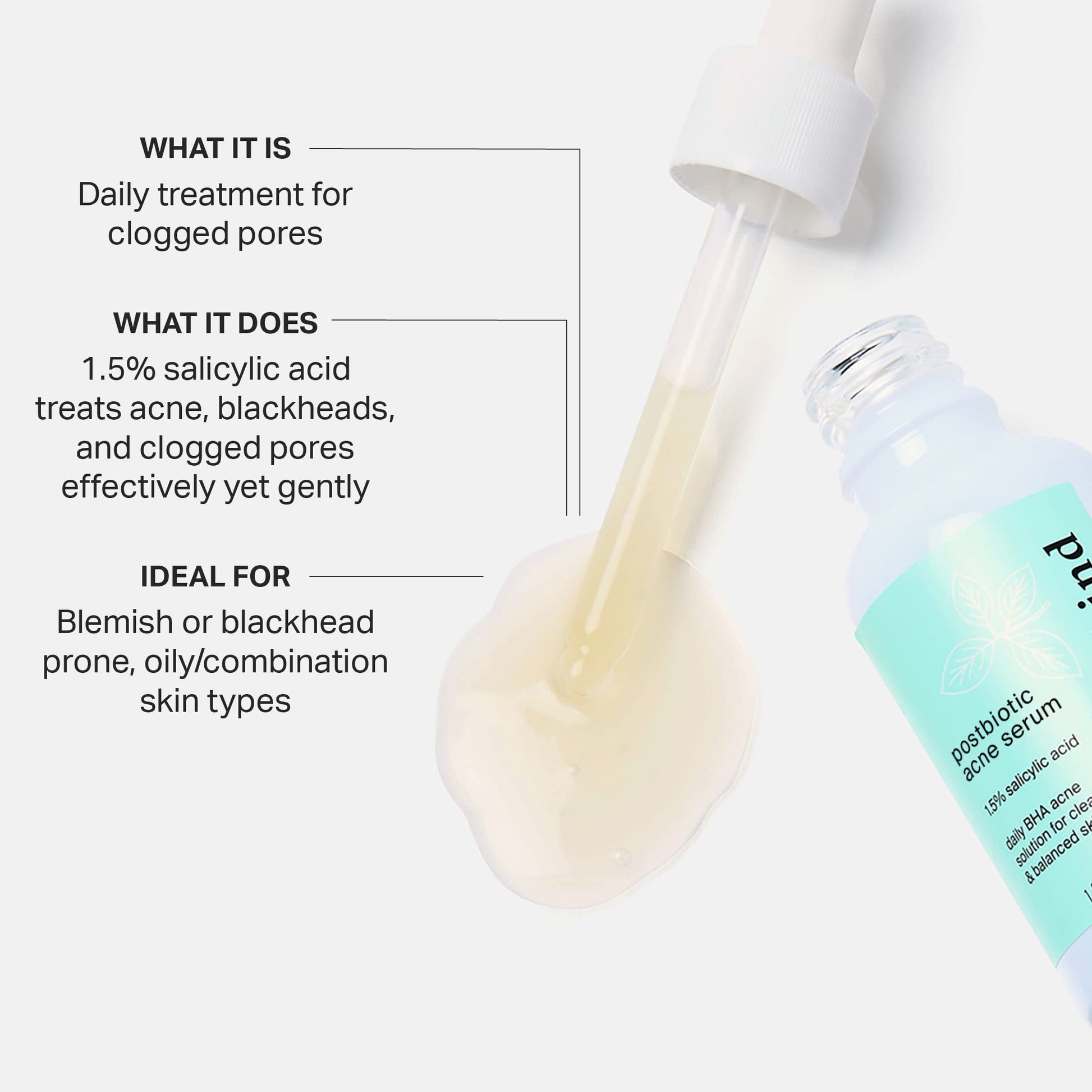 Cocokind Postbiotic Acne Serum, Salicylic Acid Serum and BHA Liquid Exfoliant - Exfoliating, Brightening and Hydrating Serum Cocokind uk supplements