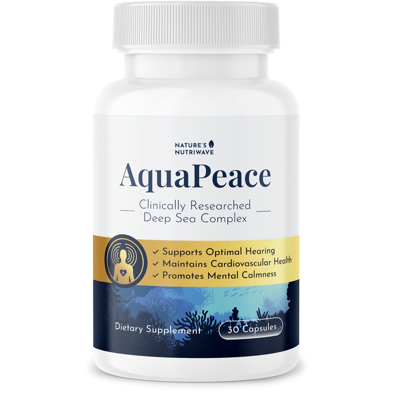 Nature’s NutriWave AquaPeace – Aqua Peace Caps Daily Marine-Based Supplement with Seaweed & Algae Extracts – Clean, Stimulant-Free Formula – Non-GMO, Made in USA - 30 Capsules, 1 Month Supply Nature’s NutriWave uk supplements