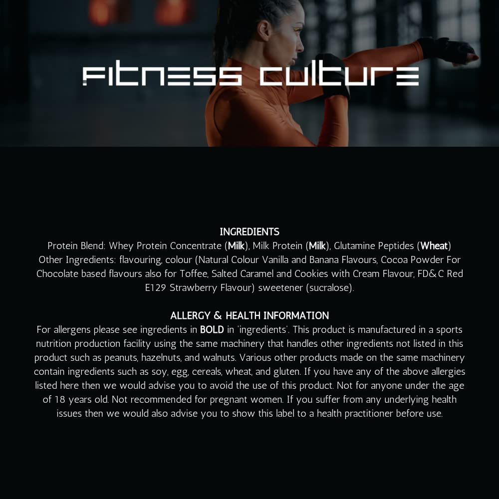 Fitness Culture Protein Plus, Whey Protein Powder with Added Glutamine, Immune and Digestive System Support Generic uk supplements