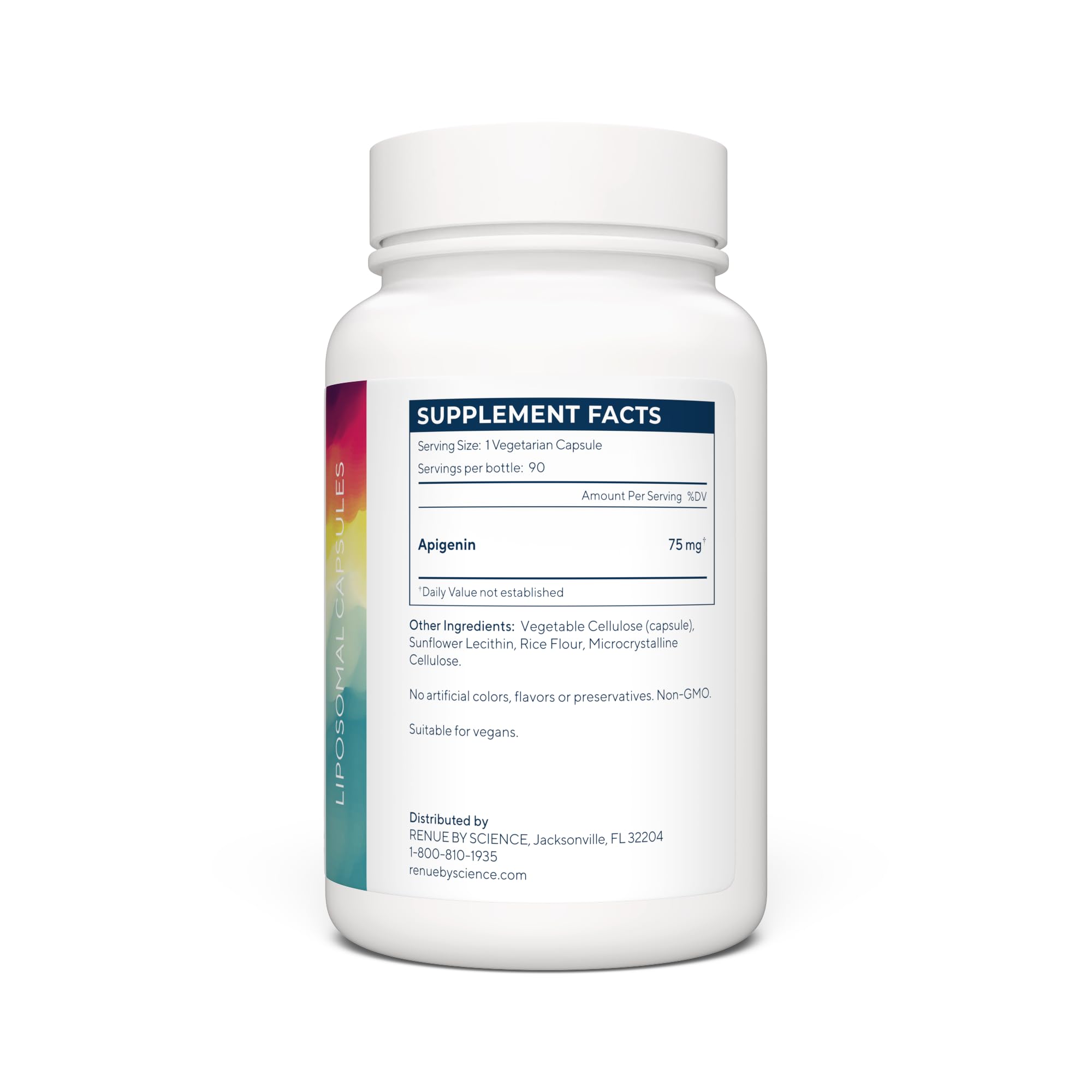 Renue By Science Apigenin | High Strength Liposomal Apigenin Supplement | 90 Apagenine Capsules - 75mg Apigenin per Serving | Non-GMO & Allergen Free | Made in The USA Third-Party Tested Renue By Science uk supplements