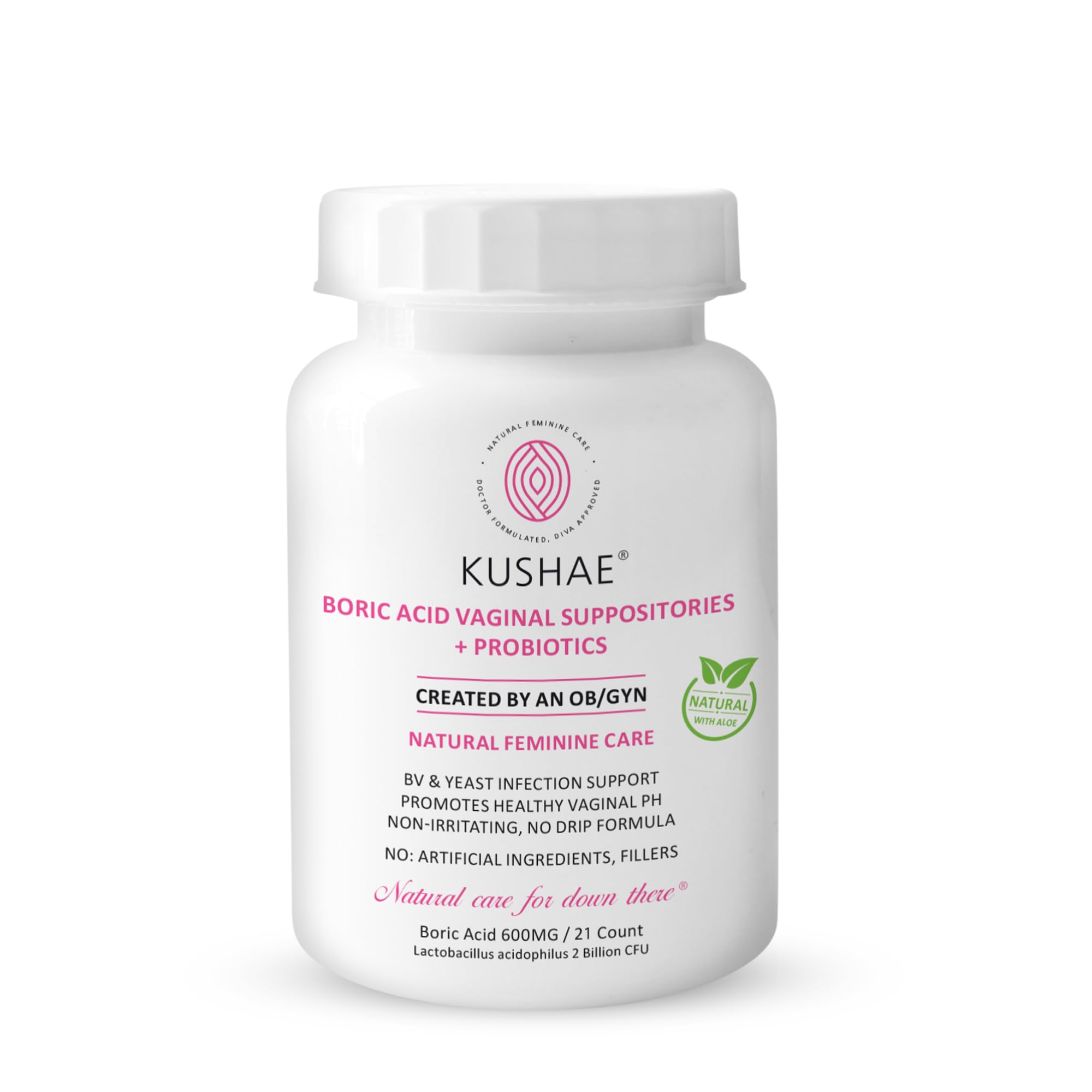 Kushae Boric Acid Suppositories with Applicator, All-Natural Boric Acid Suppositories for Women Kushae uk supplements