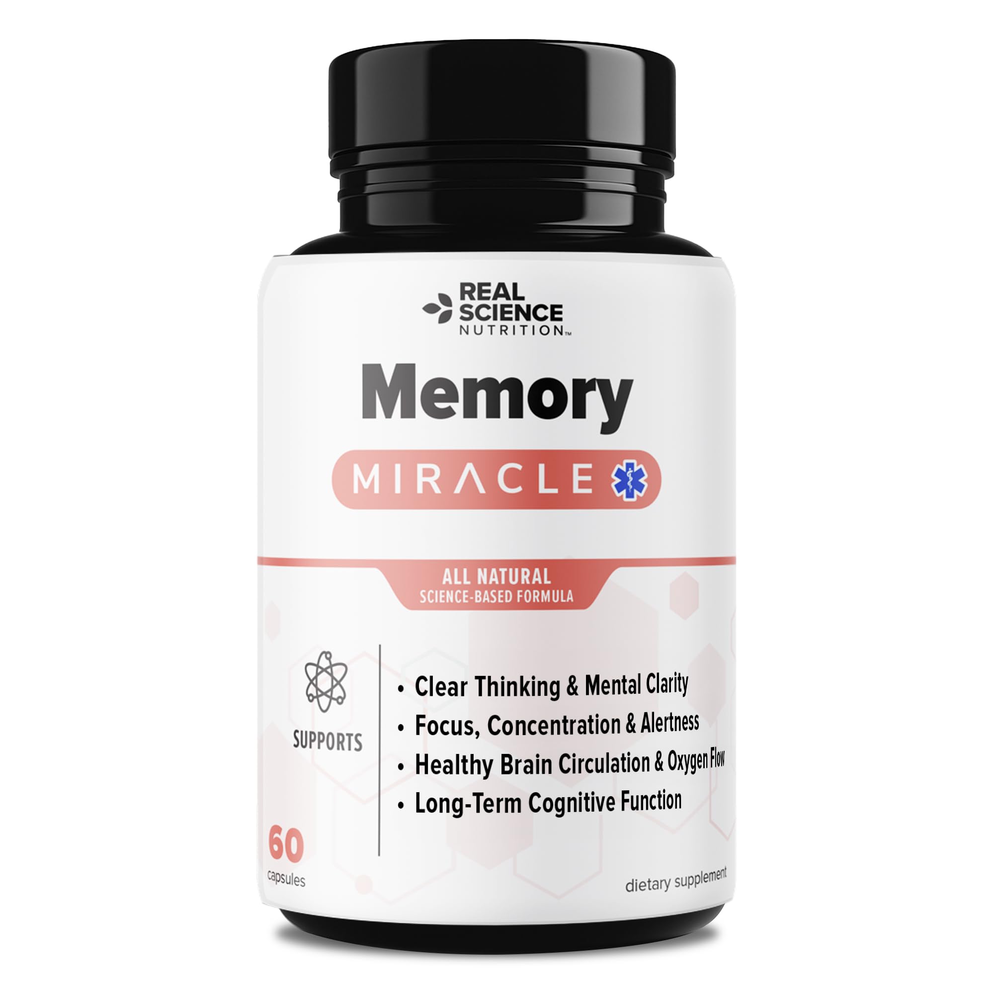 Real Science Nutrition Offers Memory Miracle – Brain and Memory Support Supplement for Focus, Mental Clarity & Brain Health – Nootropic Brain Booster with Nitric Oxide – 60 Capsules Real Science Nutrition uk supplements