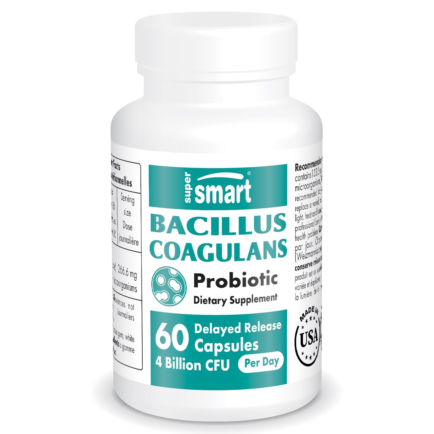 Supersmart - Bacillus Coagulans Probiotic 4 Billion CFU per Day (High Absorption) Supersmart uk supplements