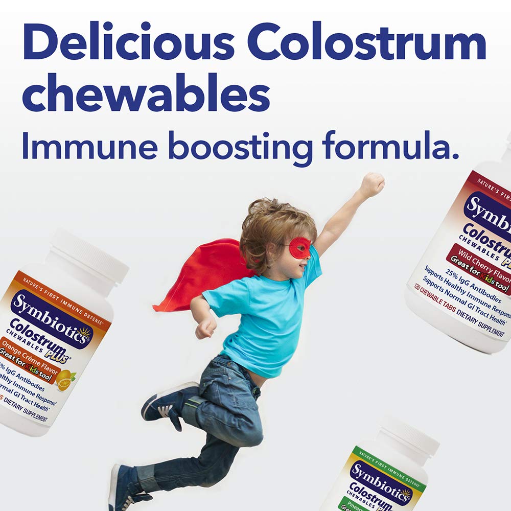 Symbiotics Immunity Support Colostrum Plus Chewables (Pineapple) Symbiotics uk supplements