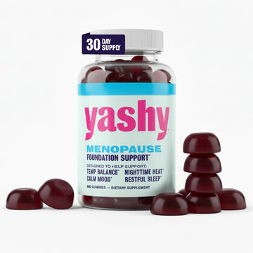 Yashy Gummies for Menopause | Hormone-Free Supplements for Women | Clinically Backed | 30 Servings | Helps Alleviate Hot Flashes, Night Sweats, & Mood Swings | Supports Libido | BlackBerry Flavor YASHY uk supplements