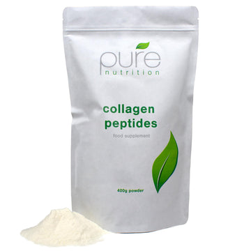 Pure Collagen Powder, Bovine Collagen Peptides Powder by Pure 400g Pure uk supplements