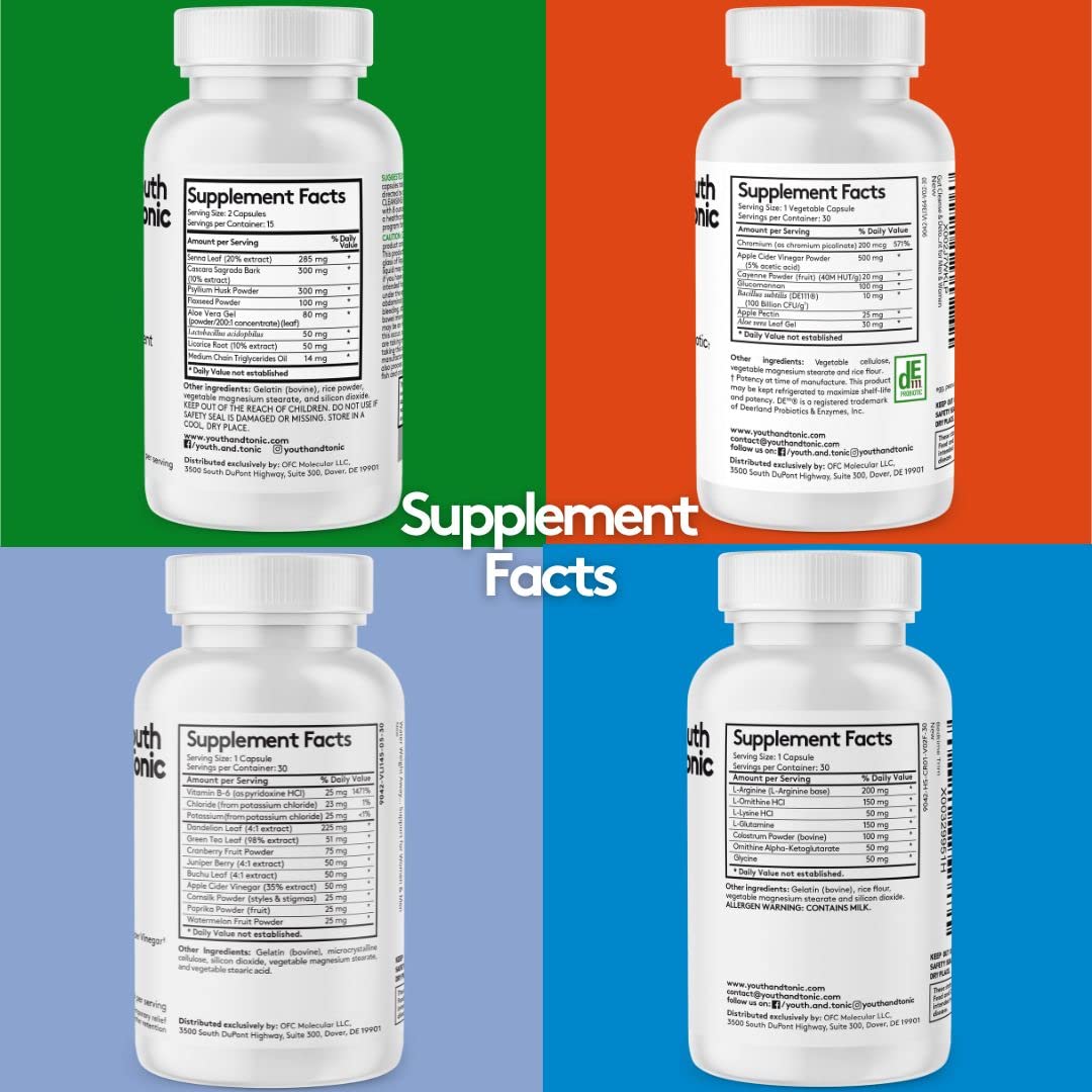 Youth & Tonic Bedtime Trim Detox Cleanse Kick Off Weight Management - 120 Pills Youth & Tonic uk supplements