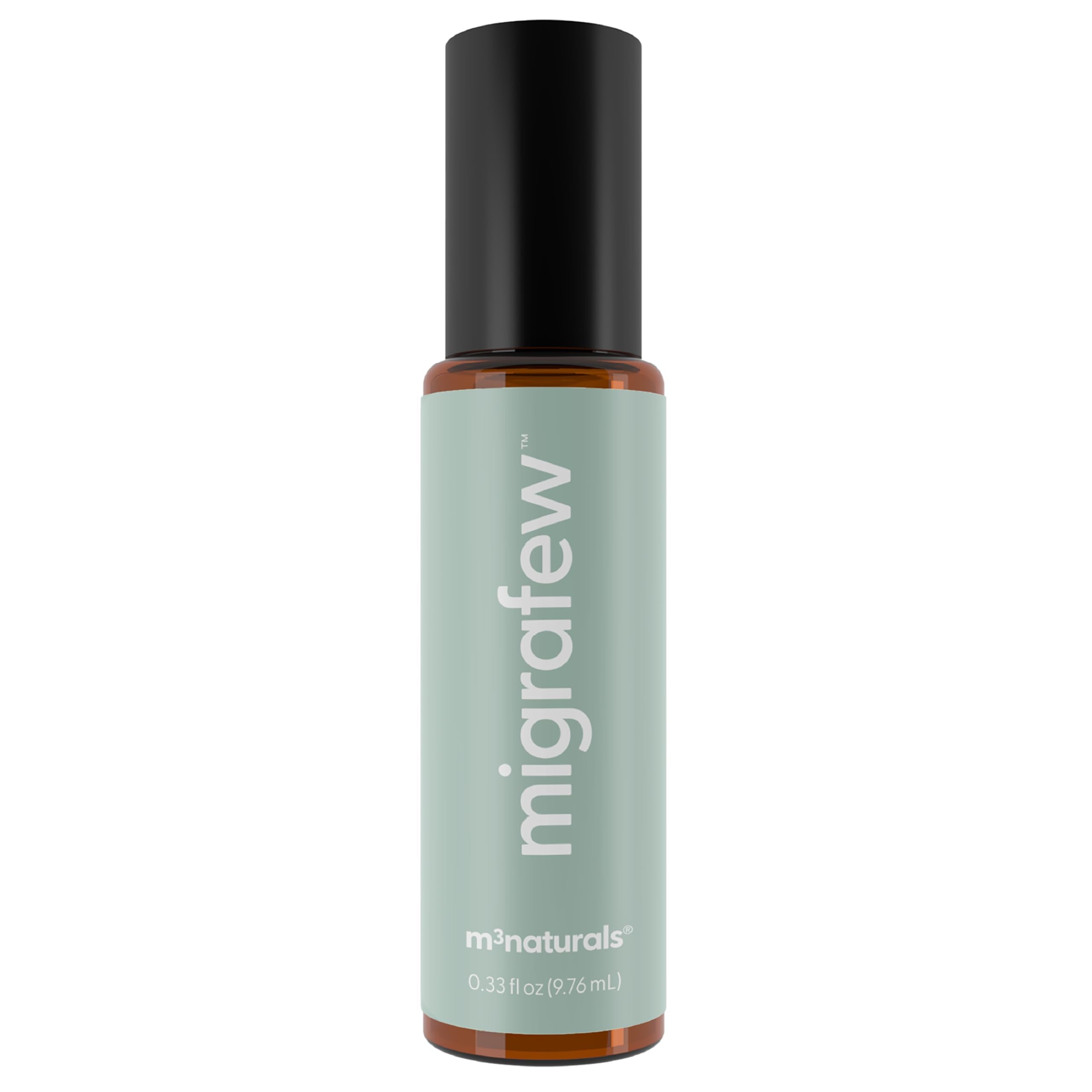 MigraFew Aromatherapy Migraine Roll On | Compact Headache Relief with Cooling Metal Roller for Head Tension and Pressure, Made with Peppermint, Spearmint and Lavender Essential Oils (0.33 FL oz) by M3 M3 Naturals uk supplements