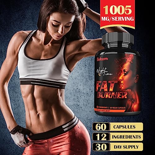 12in1 Night Time Fat Burner for Women - VitaminD.3, Garcinia Cambogia, White Kidney Bean Satoomi uk supplements