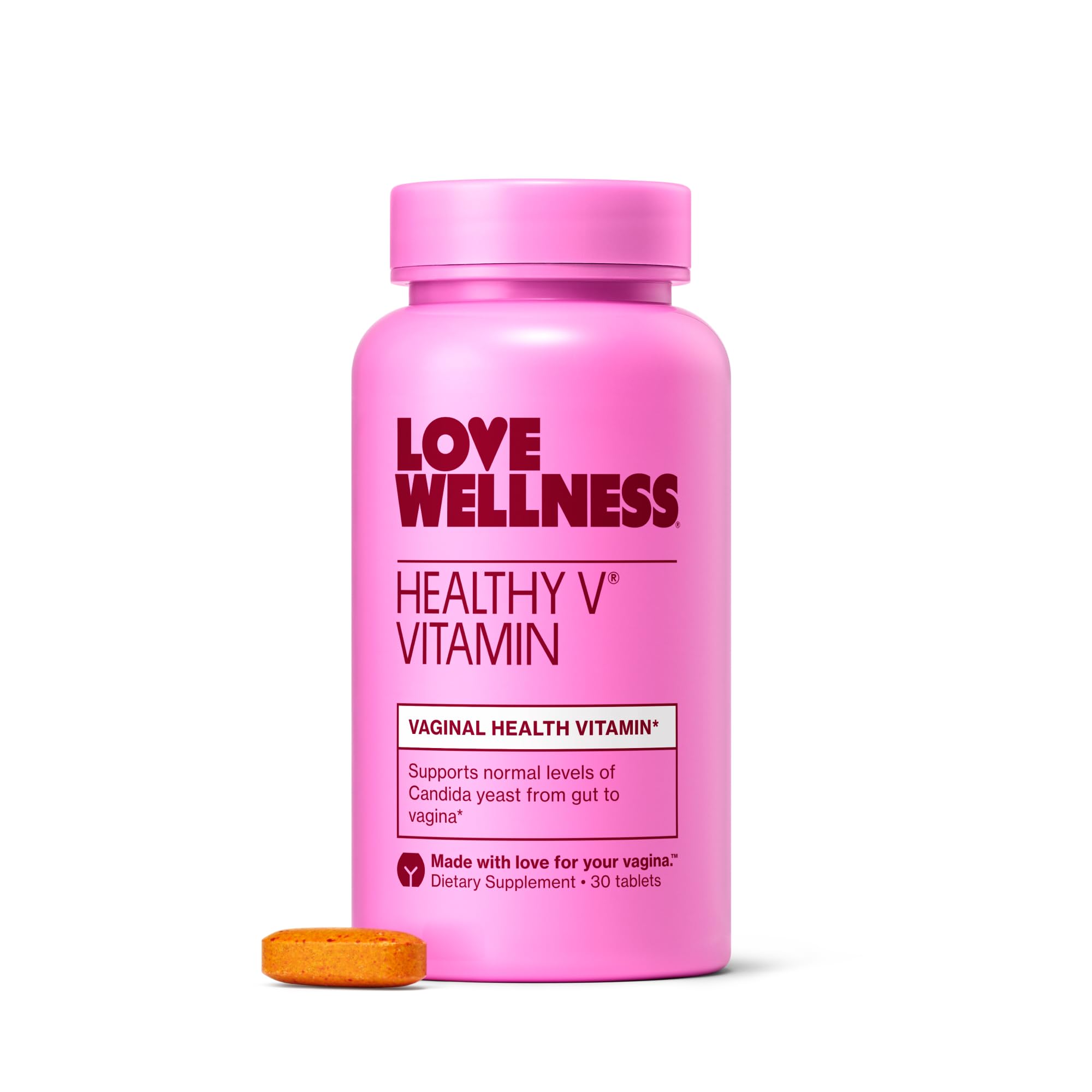 Love Wellness Healthy V Vitamin | Women's Vaginal Health Supplement | pH Balance, Gut Health & Immune Support Supplement | Balance of Candida Yeast with Turmeric, Garlic & Coconut Oil | 30 Count Love Wellness uk supplements
