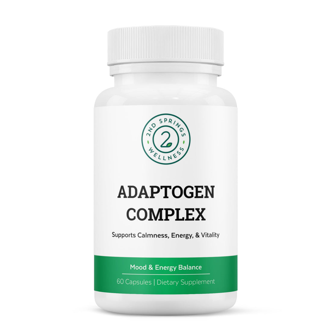 2nd Springs Adaptogen Complex Calmness, Energy and Vitality Booster - Ashwagandha, Schisandra, Astragalus, Ginseng, Rhodiola, and More - Adrenal Support Supplements - 60 Ct 2nd Springs uk supplements