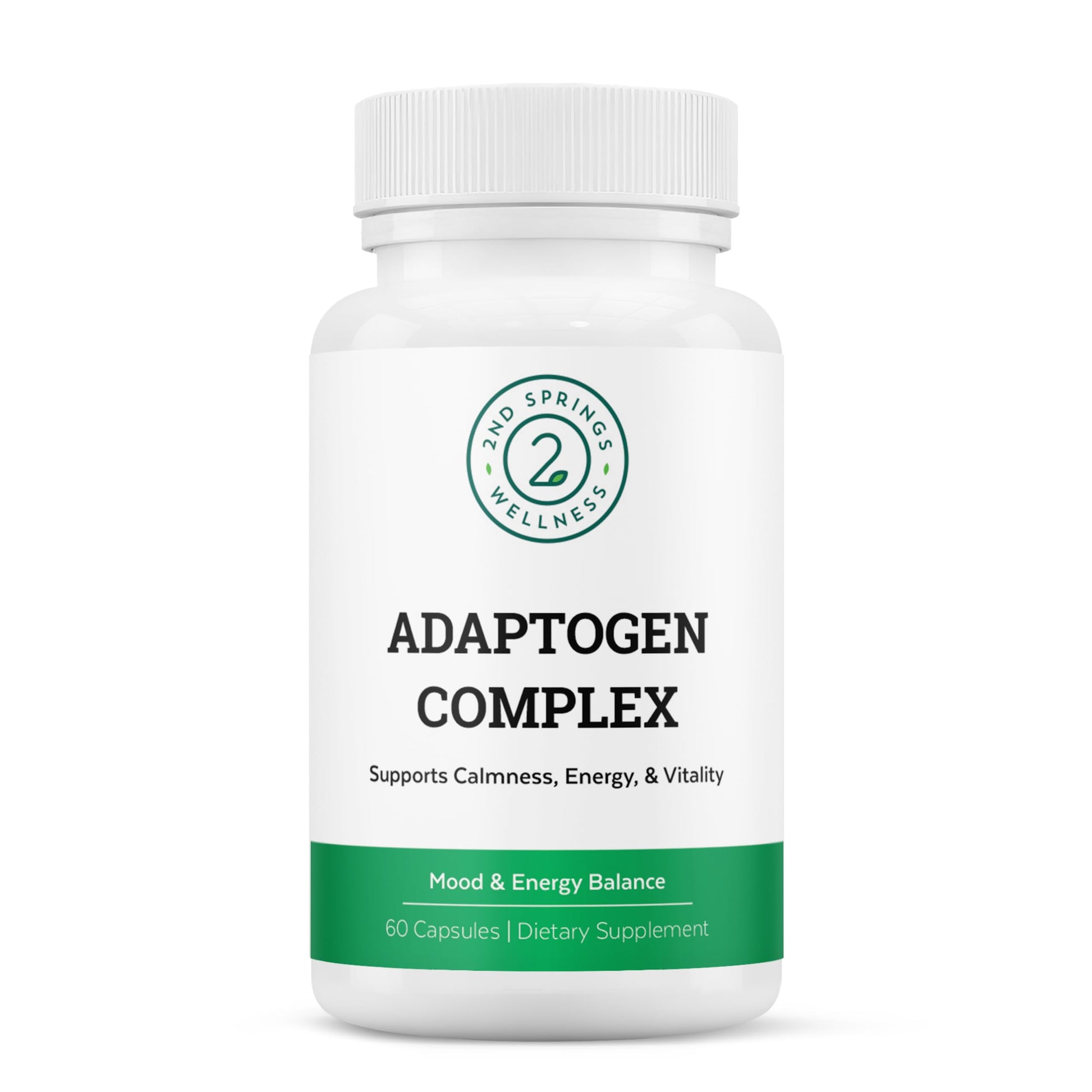 2nd Springs Adaptogen Complex Calmness, Energy and Vitality Booster - Ashwagandha, Schisandra, Astragalus, Ginseng, Rhodiola, and More - Adrenal Support Supplements - 60 Ct 2nd Springs uk supplements