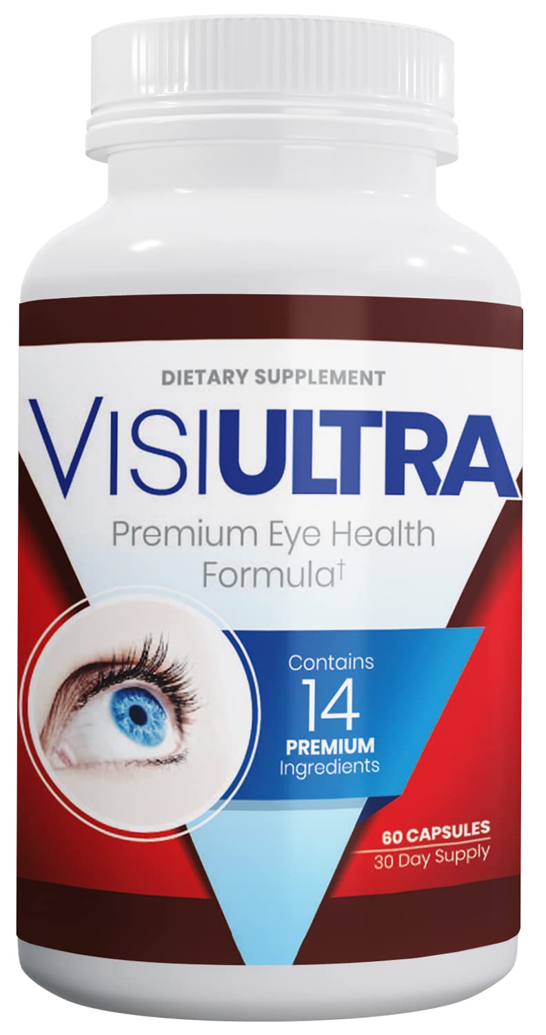 VisiUltra Eye Health Supplement – 14 Essential nutrients for Clear Vision, Blue Light Protection, and Long-Term Eye Health. Supports Clarity and Eye Wellness. 60 Capsules. (1 Pack) VisiUltra uk supplements