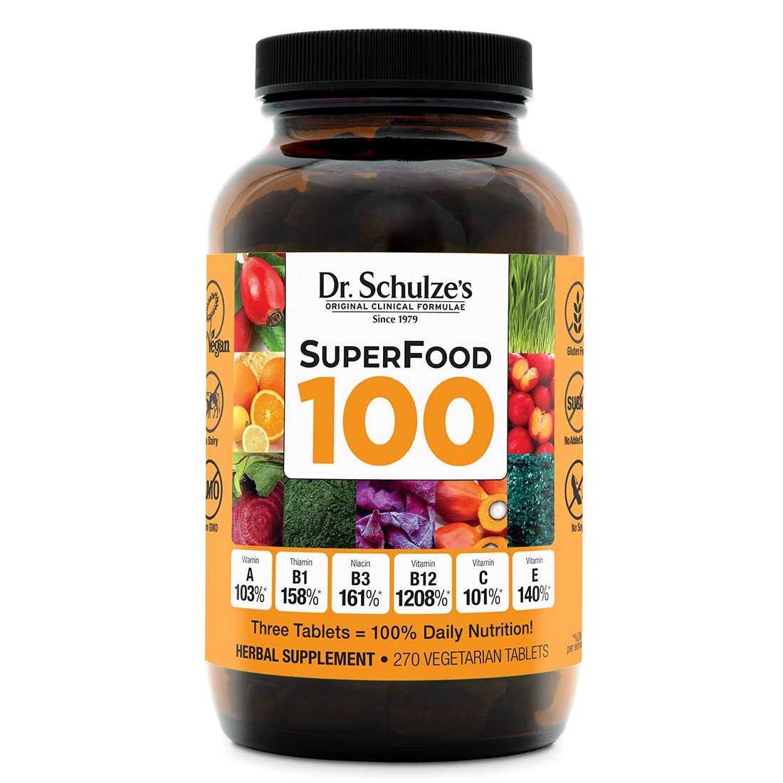Dr. Schulze's | SuperFood 100 | Vitamin & Mineral Herbal Concentrate | Dietary Supplement Dr. Schulze's uk supplements