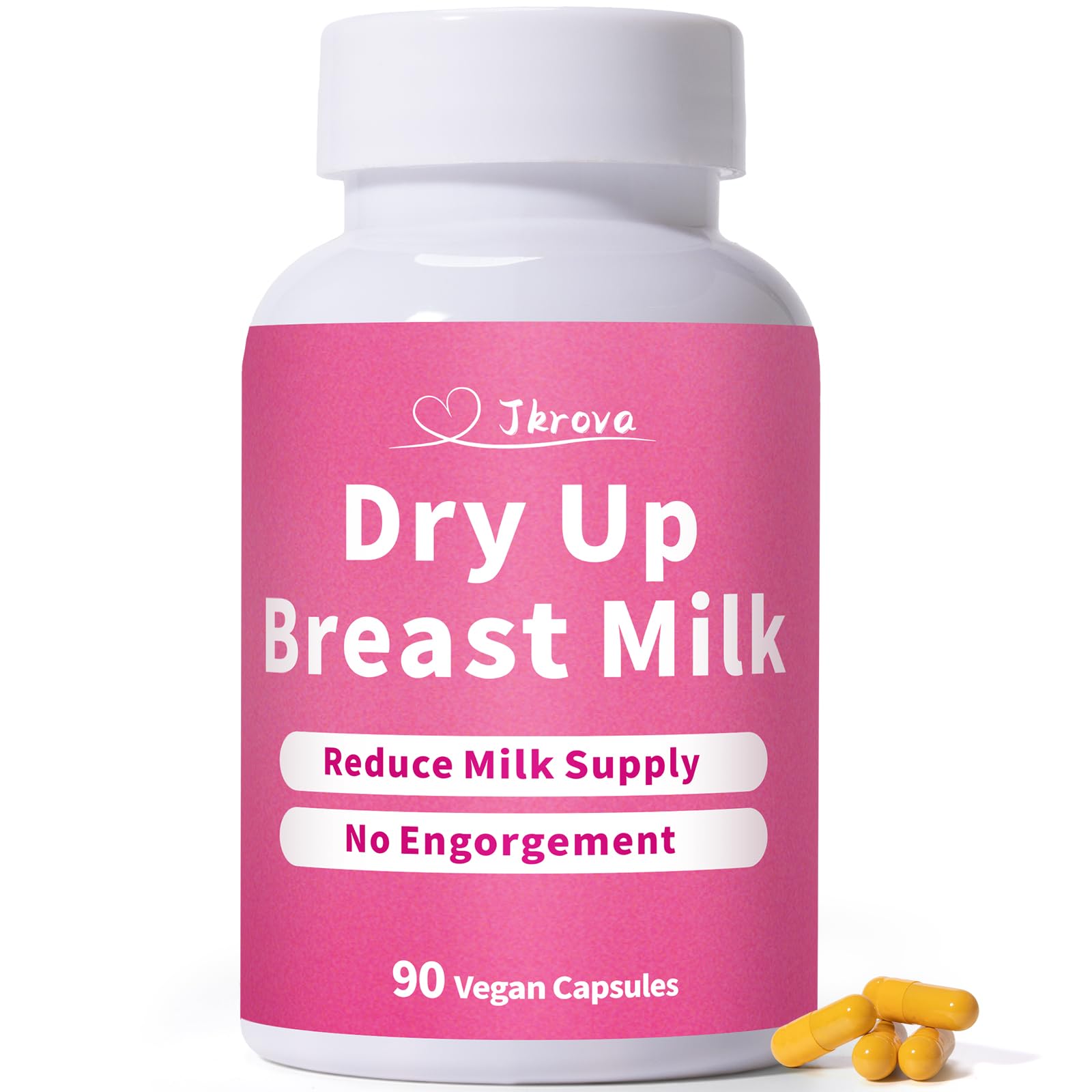Jkrova Dry Up Breastmilk Fast, Dry Up Milk Supply, Stop Breastfeeding Products for Women, Stopper Pumping & No Engorgement, Fast Milk Flow Reduction, 90 Capsules Jkrova uk supplements