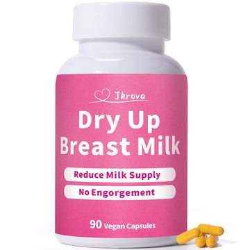 Jkrova Dry Up Breastmilk Fast, Dry Up Milk Supply, Stop Breastfeeding Products for Women, Stopper Pumping & No Engorgement, Fast Milk Flow Reduction, 90 Capsules Jkrova uk supplements