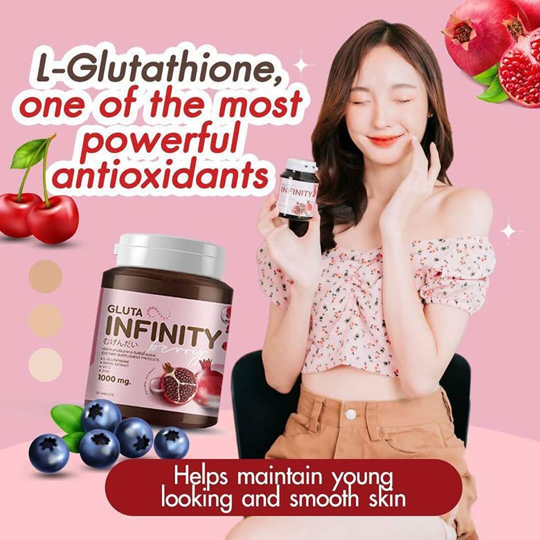 Gluta Infiniy 1000mg L-Glutathione Supplement Tripeptide Fish Collagen L-Glutamine Ascorbic Alizée Spa uk supplements