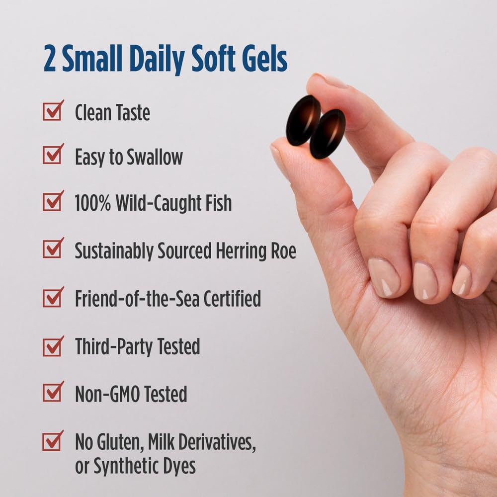 Nordic Naturals Omega-3 Phospholipids, Unflavored - 60 Soft Gels - 500 mg Omega-3 & 350 mg Phospholipids - Heart & Brain Health - Small, Easy-to-Swallow Soft Gels - Non-GMO - 30 Servings Nordic Naturals uk supplements