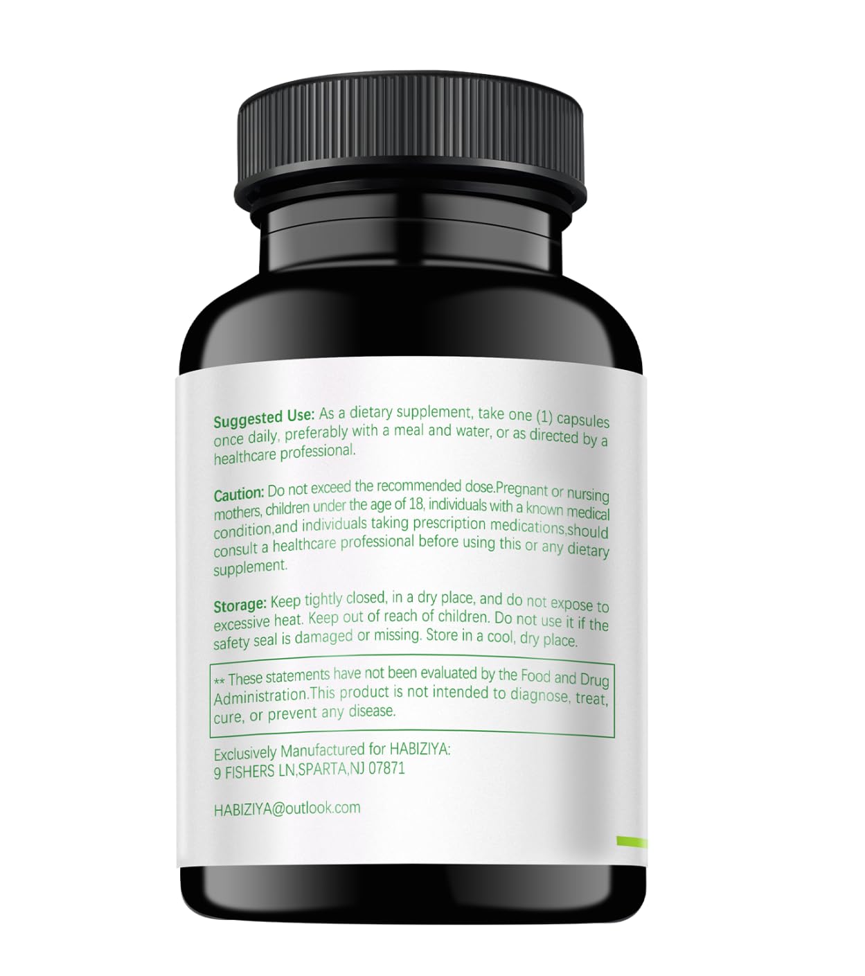 HABIZIYA Cortisol Manager Supplement for Women and Men Adrenal Support with Ashwagandha, Rhodiola Rosea, Holy Basil, Mood & Sleep Support - Non-GMO, Vegan Capsules (60 Count) HABIZIYA uk supplements