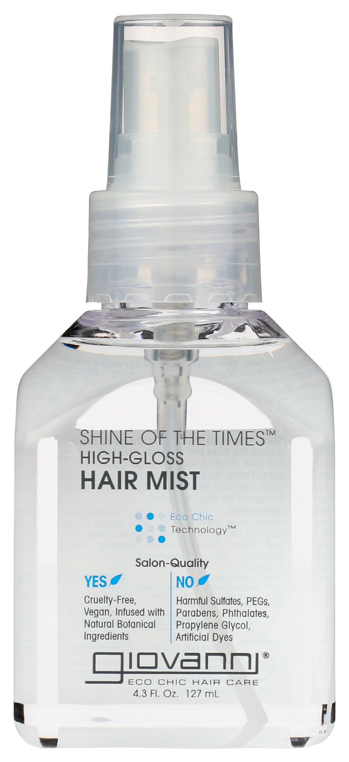 GIOVANNI Shine of the Times Finishing High-Gloss Hair Mist - Anti Frizz Hair Products, Color Safe, Salon Quality, Cruelty-Free, No Parabens, Infused with Natural Botanical Ingredients - 4.3 oz GIOVANNI uk supplements