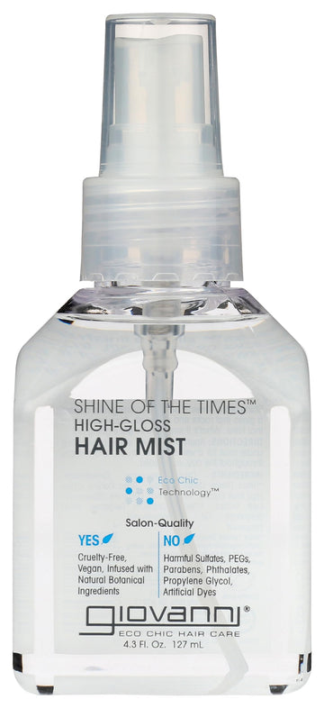 GIOVANNI Shine of the Times Finishing High-Gloss Hair Mist - Anti Frizz Hair Products, Color Safe, Salon Quality, Cruelty-Free, No Parabens, Infused with Natural Botanical Ingredients - 4.3 oz GIOVANNI uk supplements