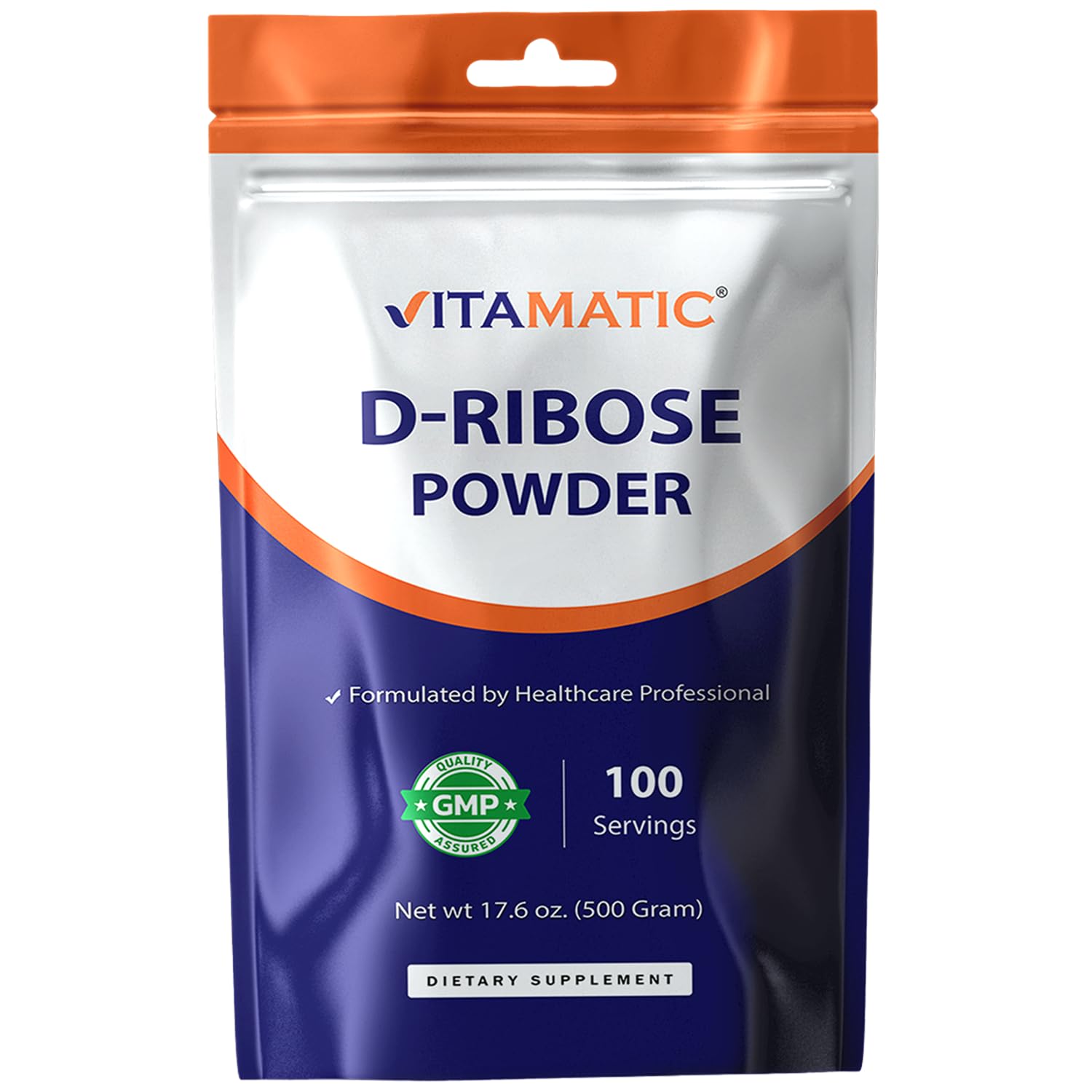 Vitamatic D-Ribose Powder 500g - 17.6 OZ (500 Gram) | Pure & Unflavored | Non-GMO | Easy-Mix Dietary Supplement Vitamatic uk supplements