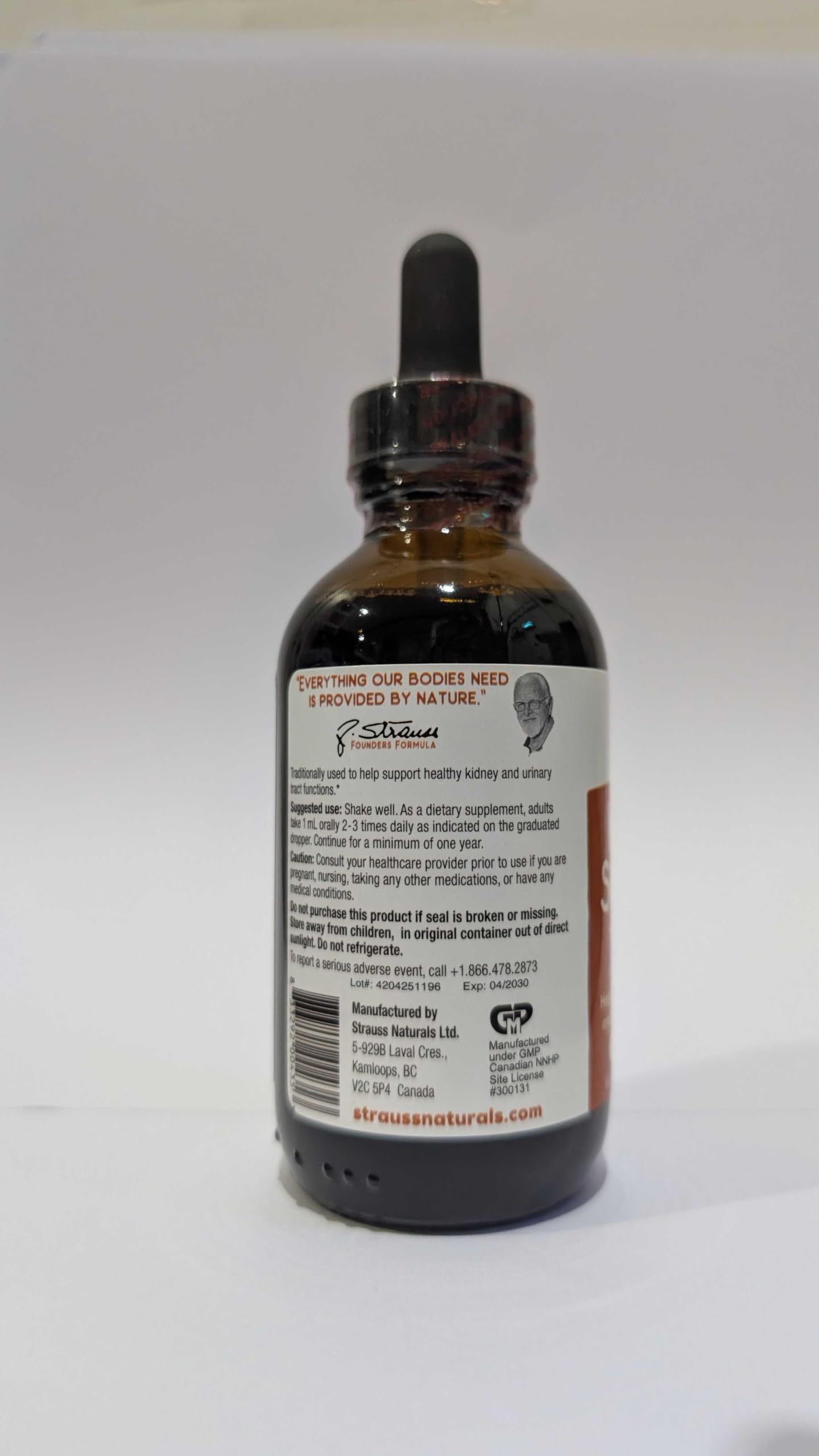 Strauss Naturals Kidney Support Drops – Herbal Kidney Support Supplement for Men and Women – Helps with Kidney Health and Urinary Tract Function – Vegan & Non-GMO – Spearmint Flavored – 100 ml Bottle Strauss Heartdrops uk supplements