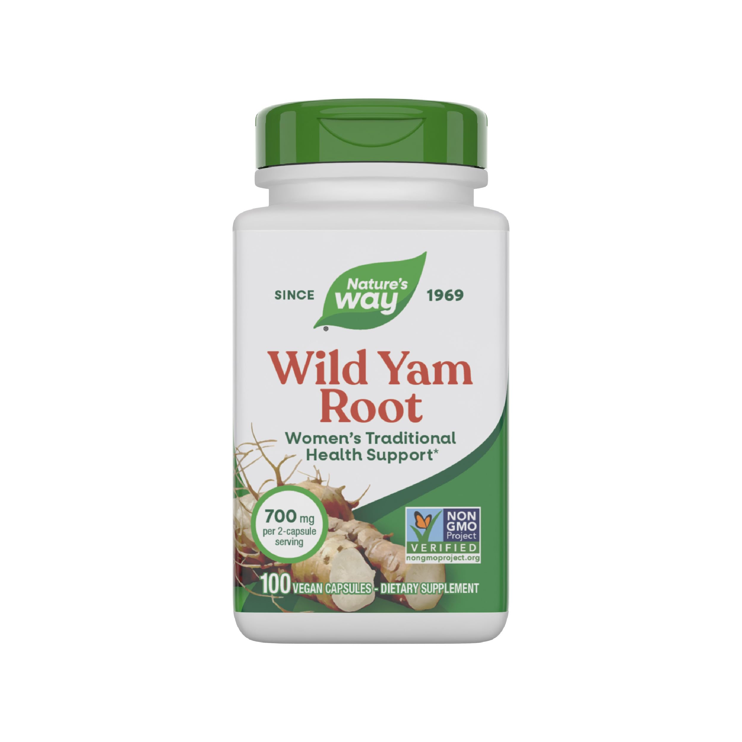 Nature's Way Wild Yam Root Capsules, Women's Traditional Health Support*, 700 mg per 2-Capsule Serving, Non-GMO Project Verified, 100 Vegan Capsules (Packaging May Vary) Nature's Way uk supplements