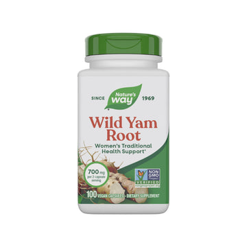 Nature's Way Wild Yam Root Capsules, Women's Traditional Health Support*, 700 mg per 2-Capsule Serving, Non-GMO Project Verified, 100 Vegan Capsules (Packaging May Vary) Nature's Way uk supplements