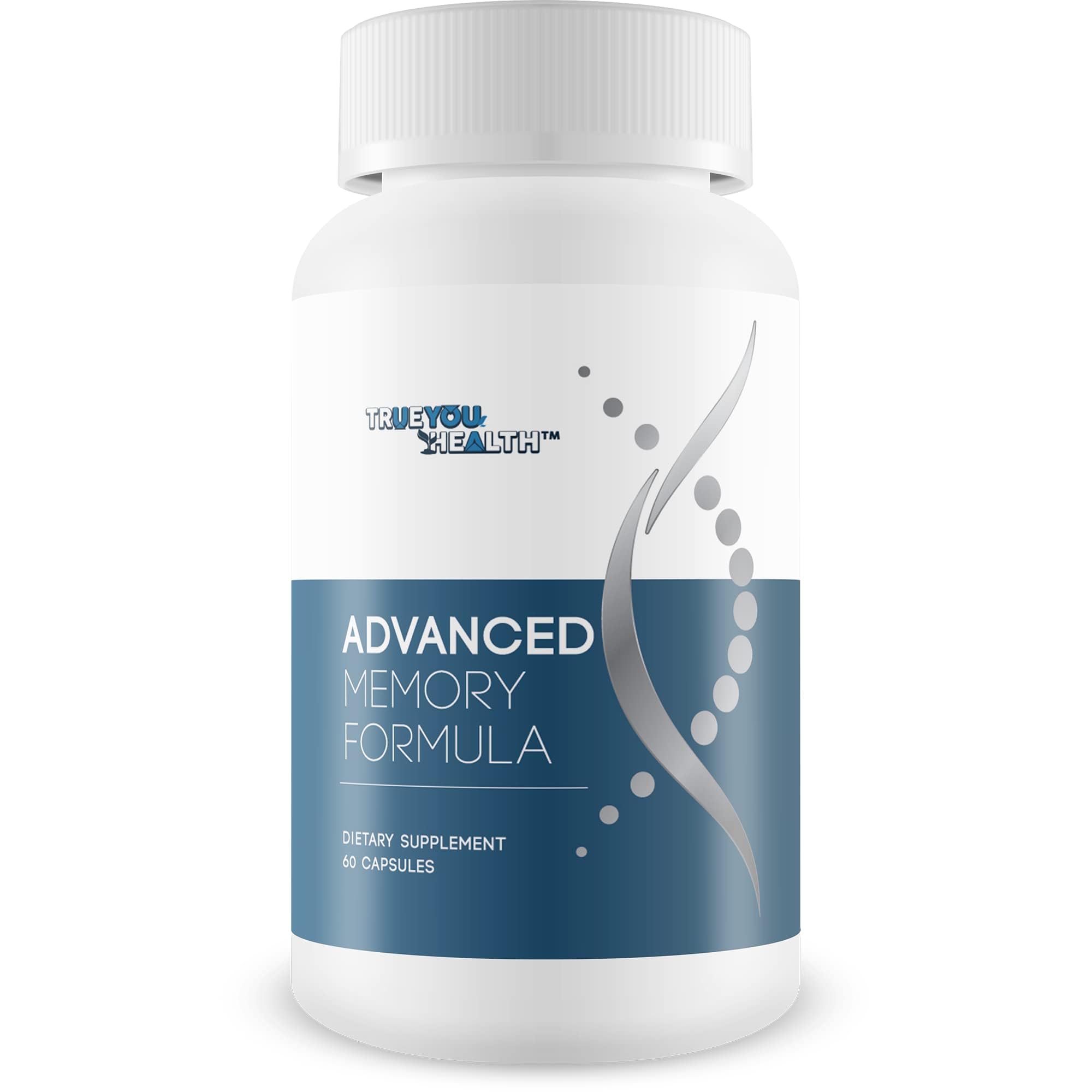 Advanced Memory Formula - by True You Health - Our Best Memory & Brain Formula - Formulated with Ginkgo Biloba and Other Premium Ingredients for Cognitive Performance, Focus, and Clarity True You Health uk supplements