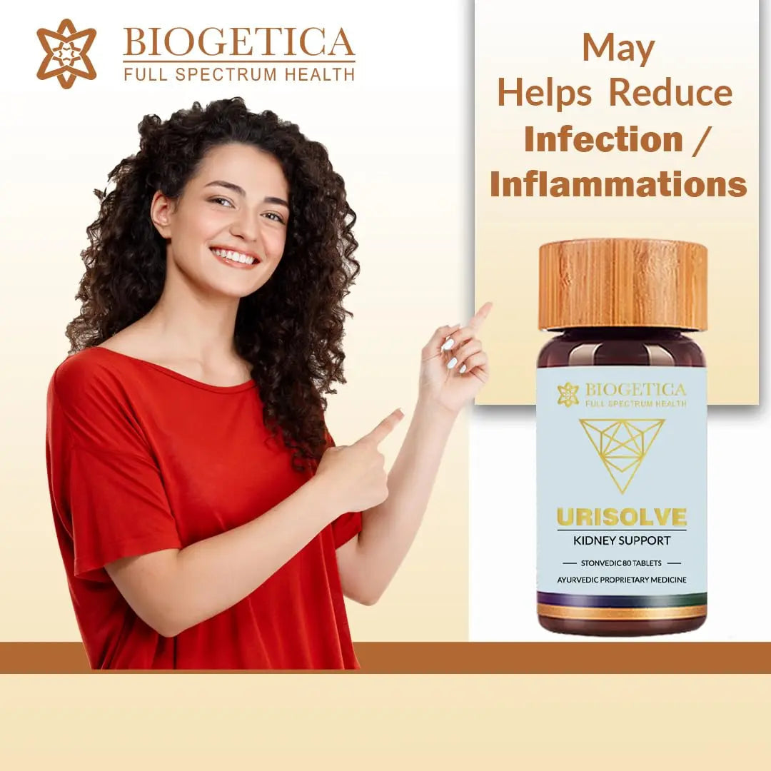 Biogetica Urisolve Kidney Care Herbal Supplement with Asparagus Racemosus & Terminalia Chebula for Optimal Urinary System Support - Non-GMO - 100% Vegan Ayurveda Supplement - 80 Tablets Biogetica uk supplements