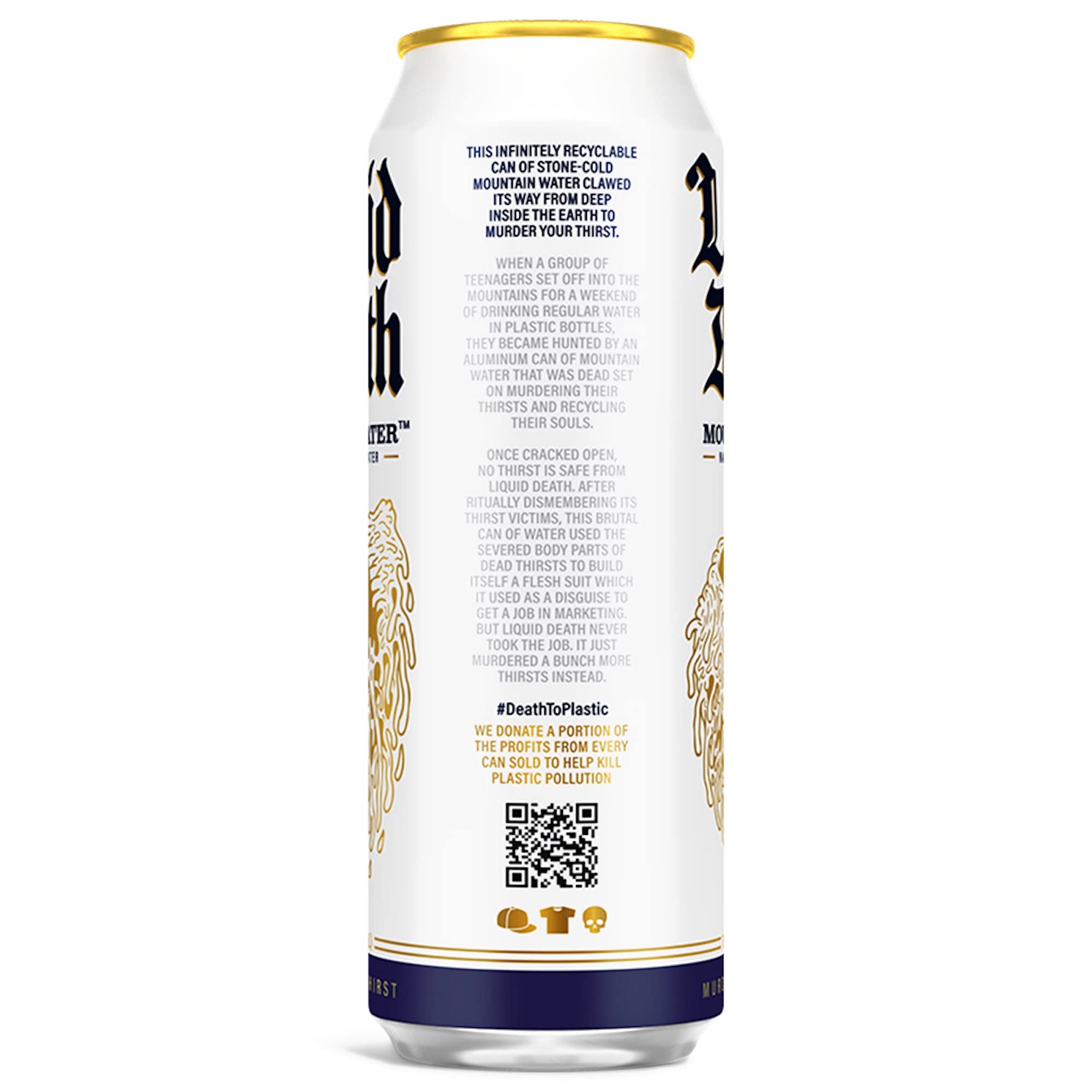 Liquid Death Still Mountain Water, 19.2 oz King Size Cans (8-Pack) Liquid Death uk supplements