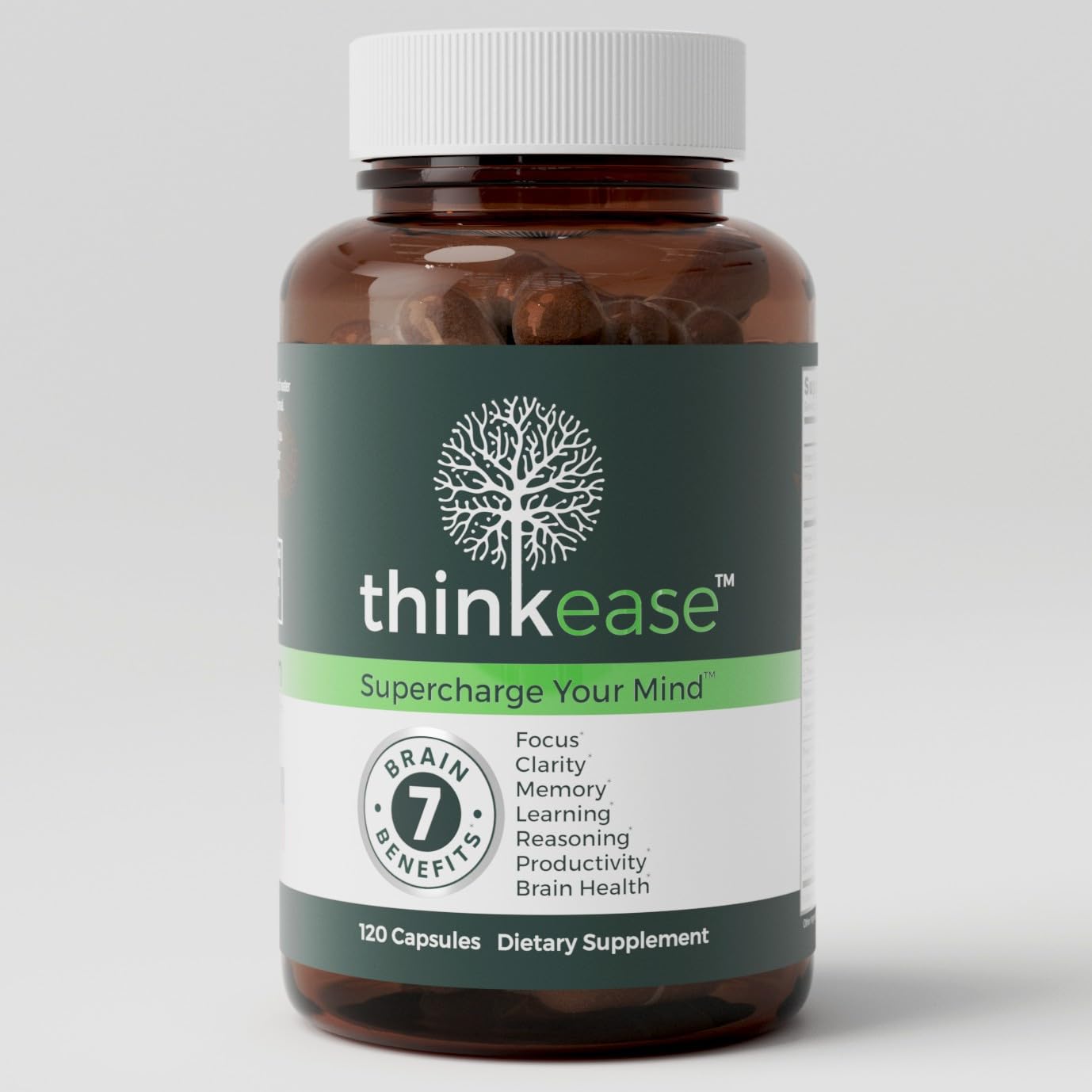 ThinkEase Brain Supplement (120 Capsules) | Memory, Mental Clarity, Focus, Cognitive Performance | Nootropic Supplement with L-Theanine, Acetyl L-Carnitine, Phosphatidylserine, Lion's Mane & More ThinkEase uk supplements