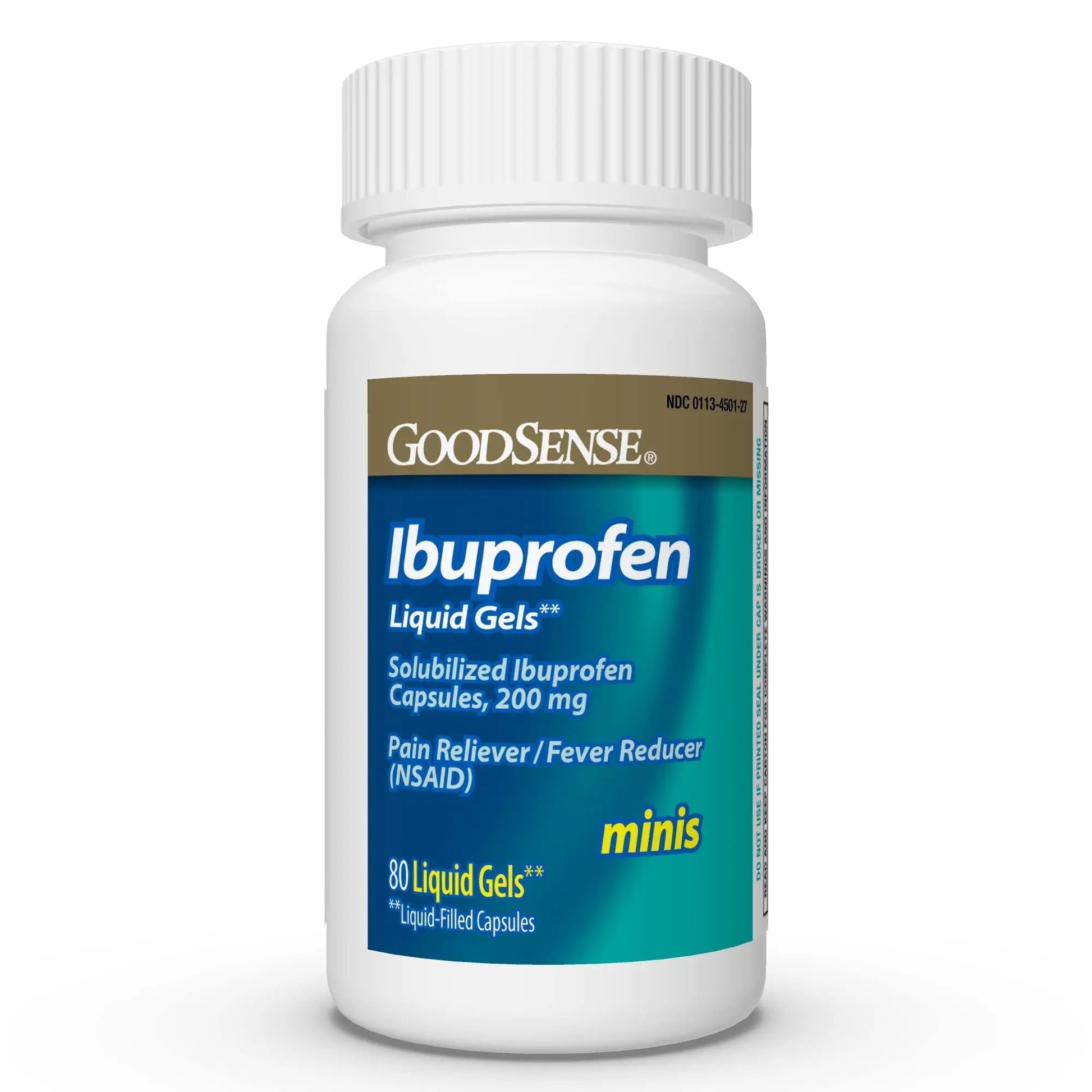 GoodSense Ibuprofen Mini Liquid-Gels, 200 mg, Liquid-Filled Capsules, Pain Reliever and Fever Reducer, 80 Count GoodSense uk supplements