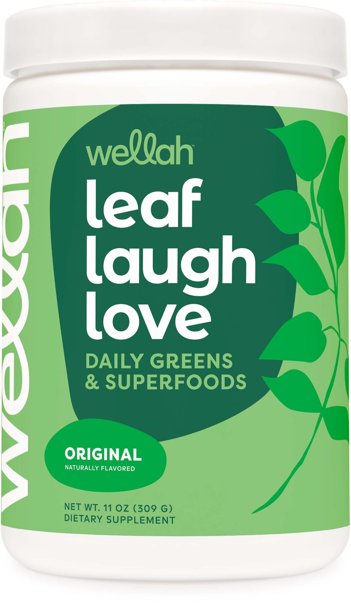 Wellah Leaf, Laugh, Love Super Greens Powder (Unflavored) 30 Servings - Superfood Supplement Drink Mix Wellah uk supplements