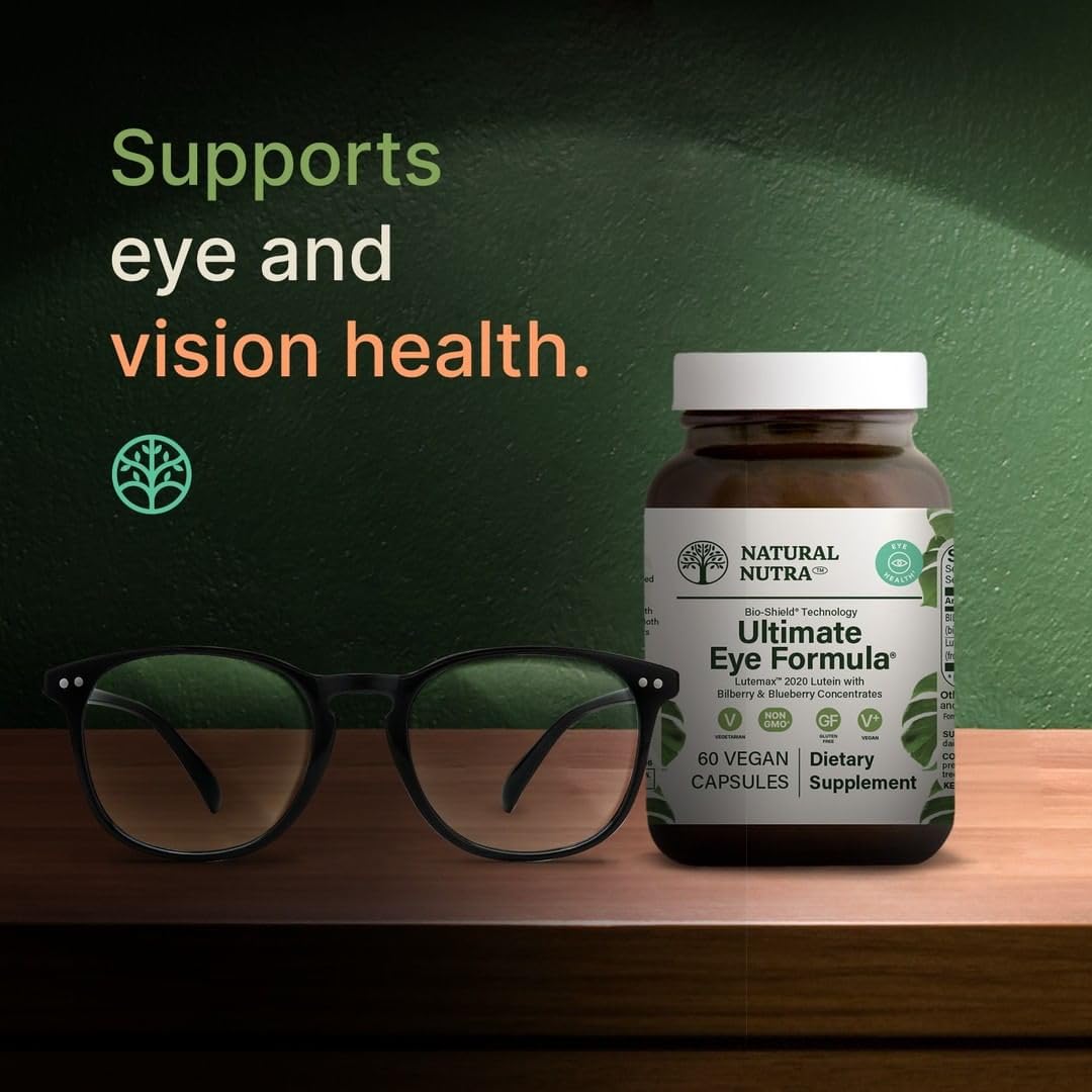 Natural Nutra Ultimate Eye Health Supplement - Bilberry & Blueberry Extract Blend for Day and Night Vision Support, Promotes Color Perception & Eye Clarity - Non-GMO, Vegan - 30 Capsules (Pack of 3) Natural Nutra uk supplements