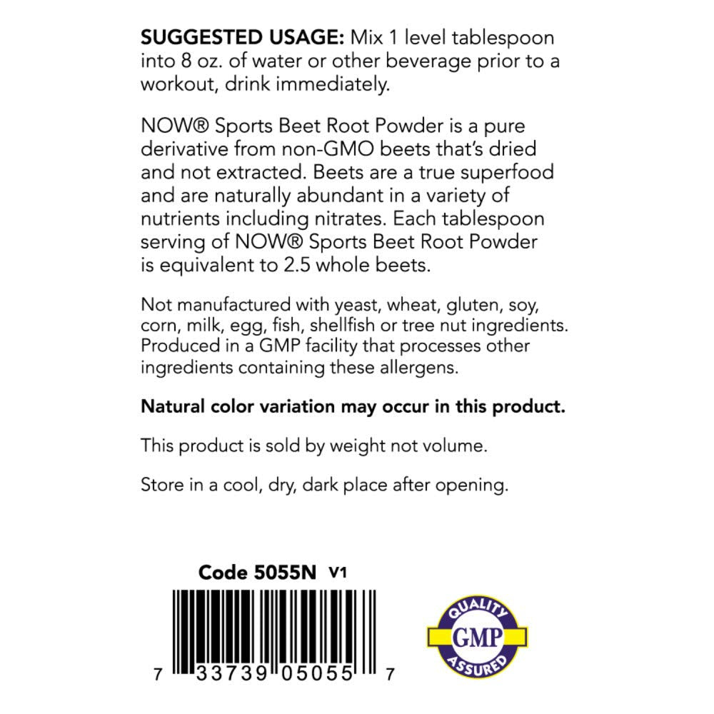 NOW Sports Nutrition, Beet Root Powder, Super Food With Naturally Occurring Nitrates NOW uk supplements