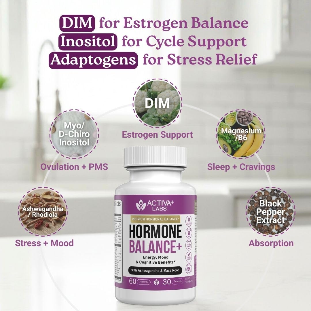 Activa Labs+ Hormone Balance for Women | Boost Energy, Mood, Libido and Focus | Supports Cycle&Menopause Comfort | Gluten, Soy&Lactose Free | 30 Day Supply Activa Labs uk supplements