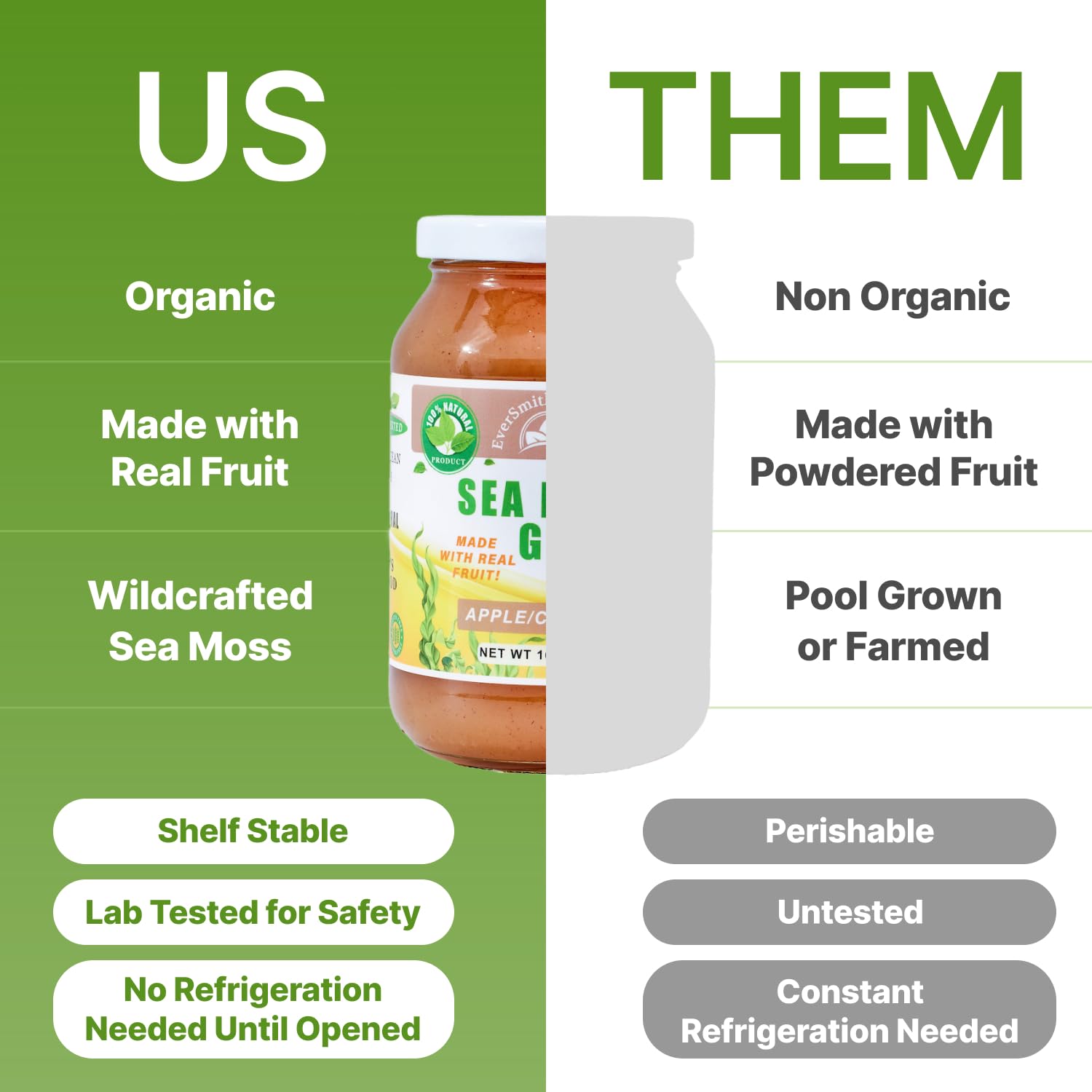 EverSmith Organics - Wildcrafted Irish Sea Moss Gel | Made in USA | Rich in Vitamins EverSmith Organics uk supplements