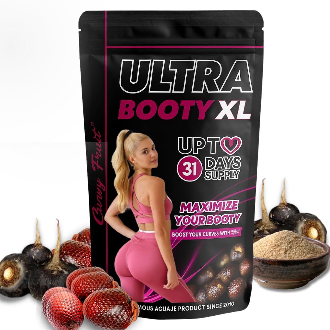 Curvy Fruit Maximum Booty Growth – Ultra Booty Powder with Aguaje + Black Maca – Glute Volume Supplement for Women Curvy Fruit uk supplements