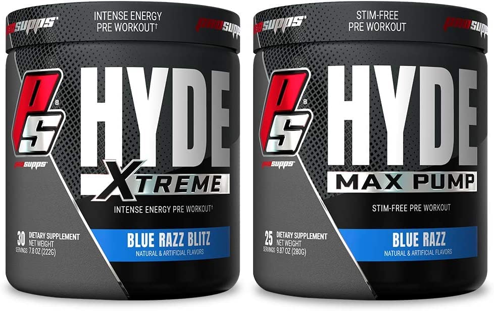 PROSUPPS Hyde Xtreme Blue Razz and Hyde Max Pump Blue Raspberry Bundle PROSUPPS uk supplements