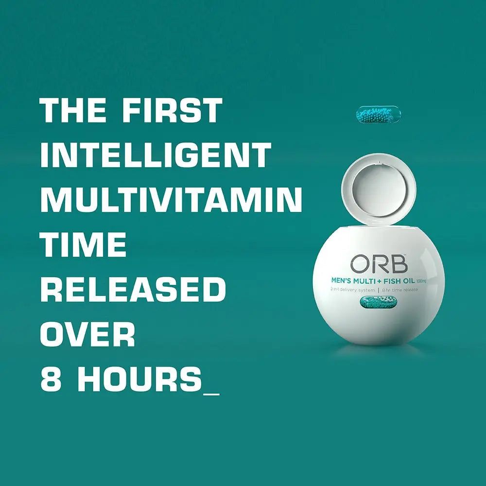 ORB Men’S MULTIVITAMIN + Fish Oil – A Complete Multi + Fish Oil |Heart Health Support, Antioxidant Support, Supports a Positive Mood Orb Wellness uk supplements