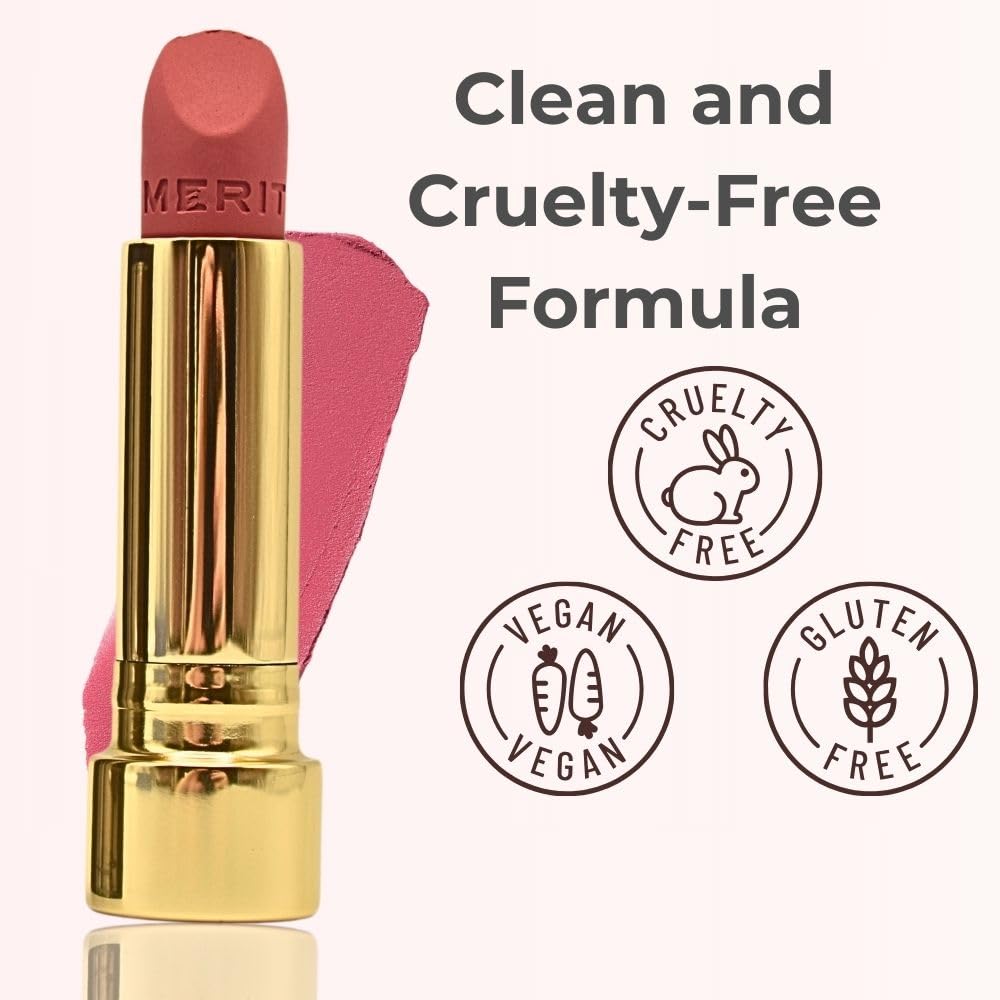 Merit Signature Lip Lightweight Matte Lipstick - 0.10 oz / 3 g (Sunday (pink), standard) Merit uk supplements