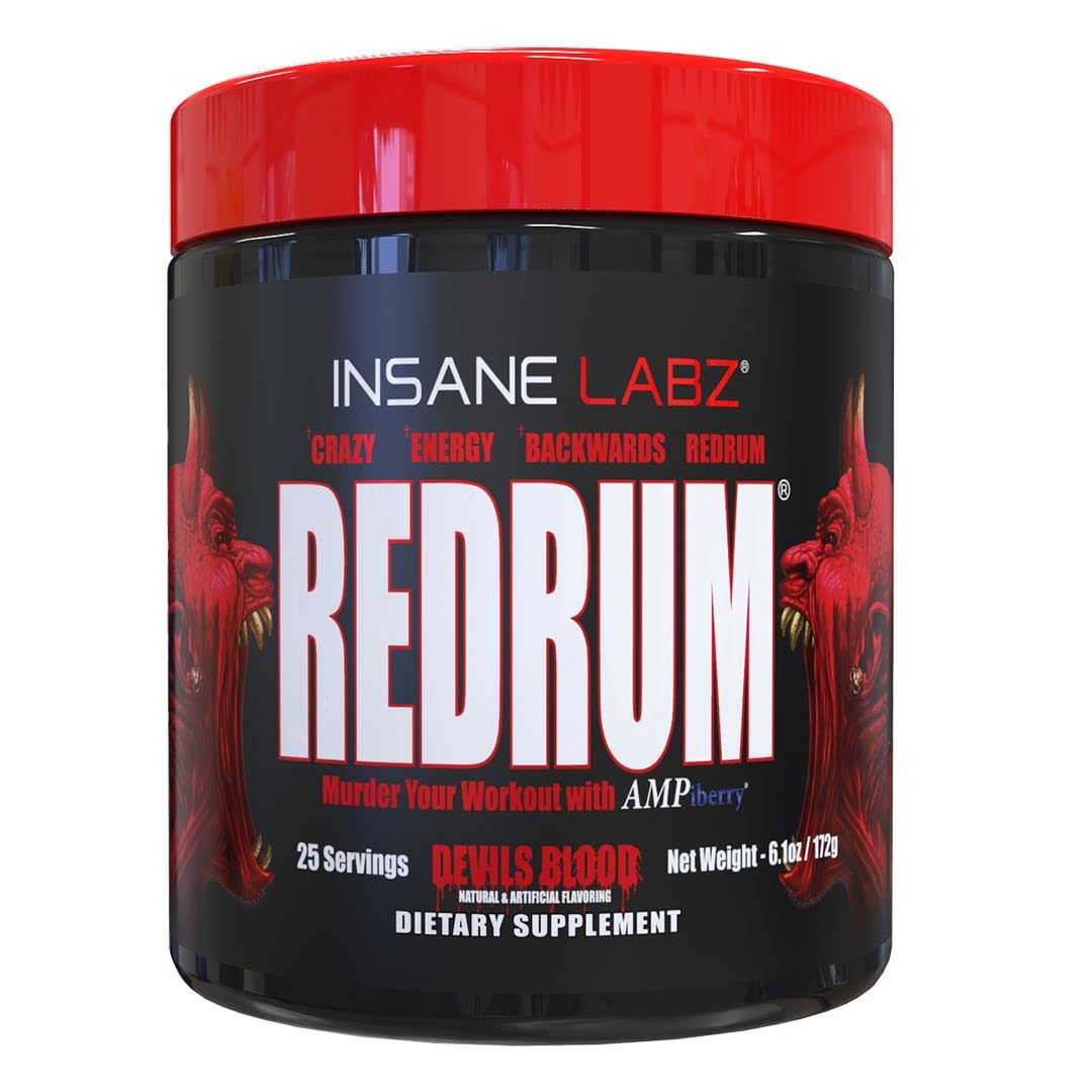 Insane Labz Redrum High Stim Pre Workout NO Booster Powder, Loaded with Beta Alanine Insane Labz uk supplements