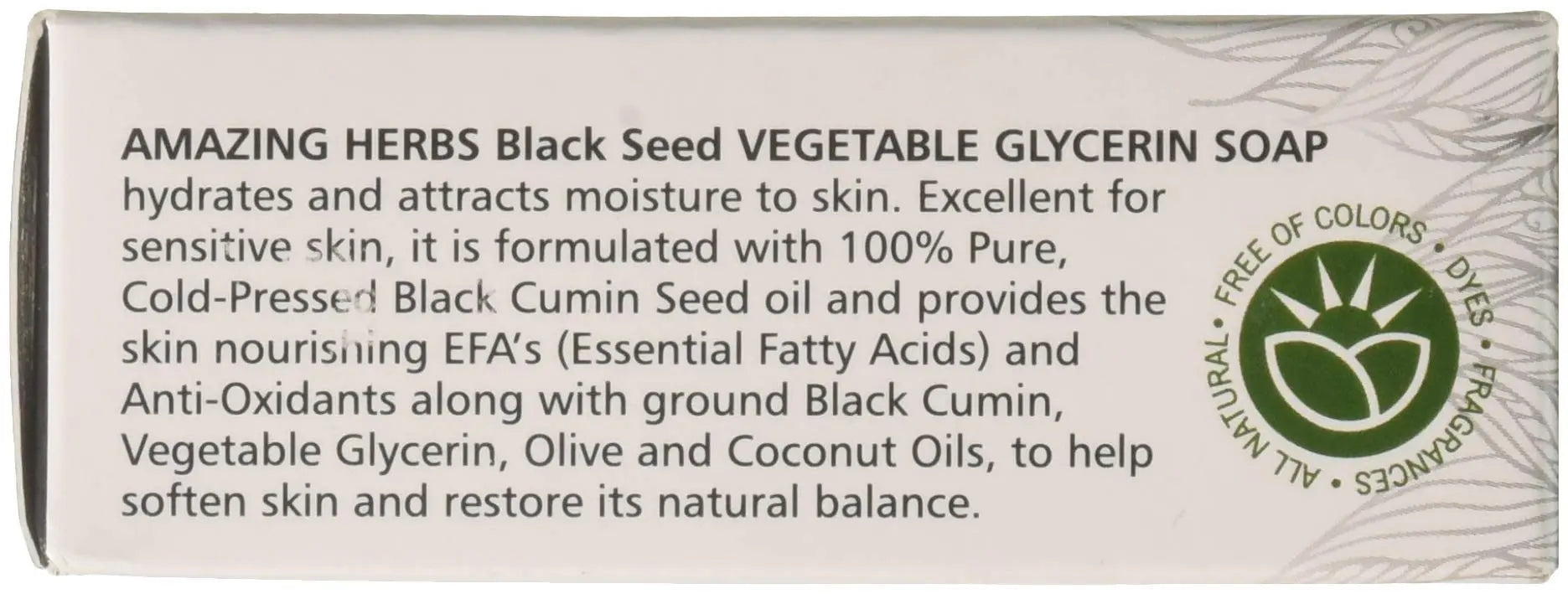 Amazing Herbs Black Seed Vegetable Glycerin Soap, 4.25 Ounce Amazing Herbs uk supplements