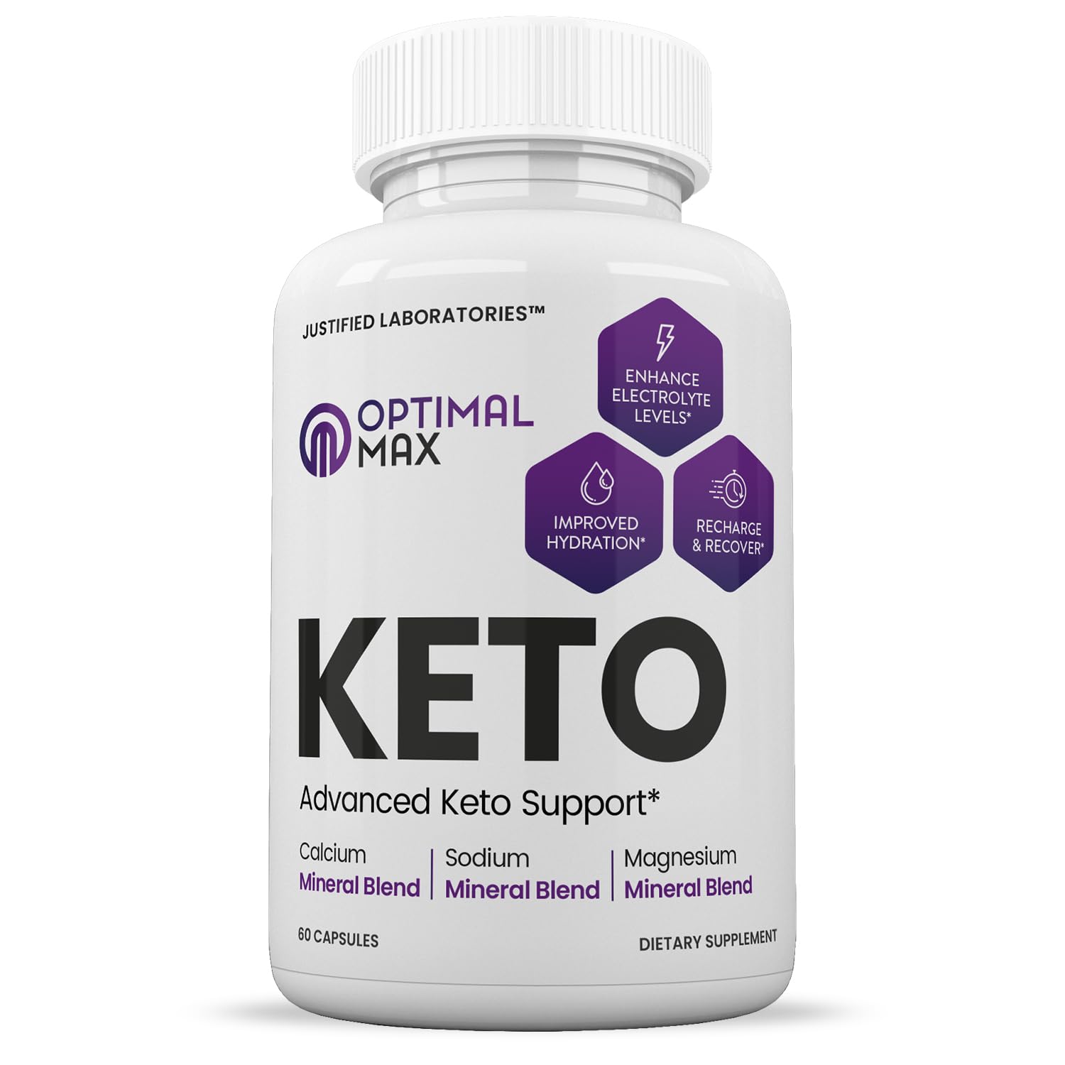 (2 Pack) Optimal Max Keto Pills 1275MG New & Improved Formula Contains Apple Cider Justified Laboratories uk supplements