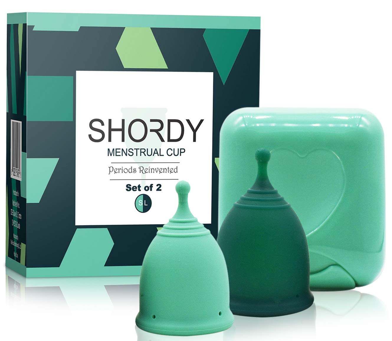 SHORDY Reusable Menstrual Cup (Small & Large) Set of 2 with Box, 100% Soft Silicone, Copa Menstruelle SHORDY uk supplements